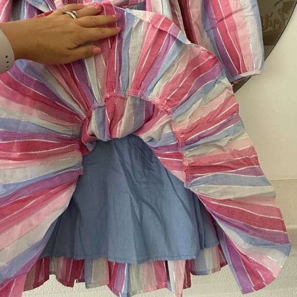 J. Crew Belted Button-up Dress In Pastel Stripe - Picture 5 of 9